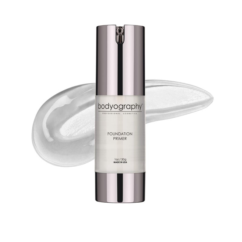 BODYOGRAPHY - Foundation Primer (Clear): Flawless Anti-Aging Salon Makeup Primer w/Vitamin E, A, Jojoba, Grapeseed Oil | Control Shine | Gluten-Free, Cruelty-Free, 1 oz. - Image 1